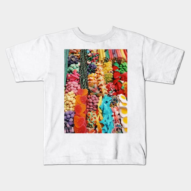 Candy Store Kids T-Shirt by NoMonkeyB